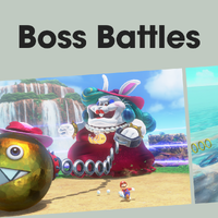 Cover image for the Boss Battles playlist for Super Mario Odyssey on Nintendo Music.