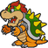 Assembled sprite of Bowser, from Paper Mario.