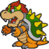 Assembled sprite of Bowser, from Paper Mario.