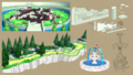Paper Mario: The Origami King concept art No. 9: Toad Town Entrance