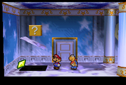 Mario finding a Star Piece in Crystal Palace in Paper Mario