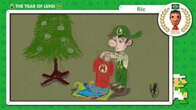 The Year of Luigi art submission created by Miiverse user Ric and selected by Nintendo