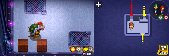 Blocks 74 and 75 in Peach's Castle of Mario & Luigi: Bowser's Inside Story + Bowser Jr.'s Journey.