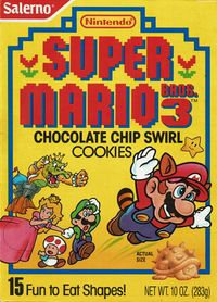 Super Mario Bros. 3 Chocolate Chip Swirl Cookies box