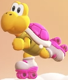 Screenshot of a pink Koopa Troopa pair from Super Mario Bros. Wonder