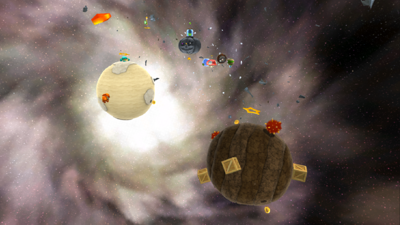 File:SMG2 Screenshot Battle Belt Galaxy (Mini-Planet Mega-Run).png