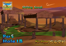 Hole 18 of Shifting Sands from Mario Golf: Toadstool Tour