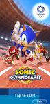 Title screen of Sonic at the Olympic Games for iOS and Android