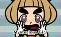 The mysterious girl's close-up