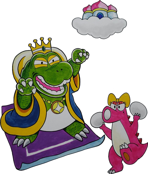 File:Wart and Birdo KC Mario.png