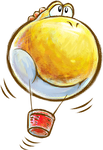 Hot-Air Balloon Yoshi from Yoshi's New Island