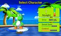 Character select screen with Yoshi