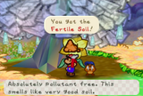 Posie giving Mario the Fertile Soil
