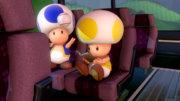 Yellow Toad and Blue Toad in Luigi's Mansion 3