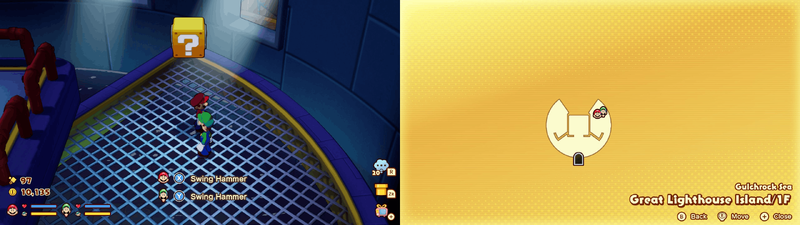 Block 6 in the Gulchrock Sea Great Lighthouse Island from Mario & Luigi: Brothership