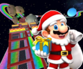 The course icon of the T variant with Mario (Santa)