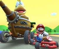 Thumbnail of the Roy Cup challenge from the 2020 New Year's Tour; a Vs. Mega Larry<sup id="footnote_inline_1">1</sup> challenge set on SNES Mario Circuit 2