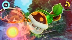 Fire Piranha Plant performing his Special Shot, the Hot Shot