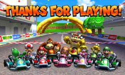 The image for "Staff Credits" from Mario Kart 7 on Nintendo Music.