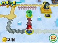 One of the Warp Pipes in World 5 in New Super Mario Bros.