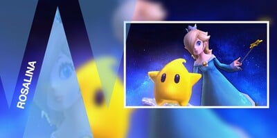 Picture of Rosalina, as she is seen in Super Smash Bros. for Nintendo 3DS, from a gallery that highlights female characters in Nintendo video games