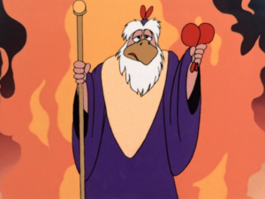 Shisai, presiding over the Koopa King's wedding.