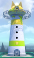 A lighthouse with cat ears
