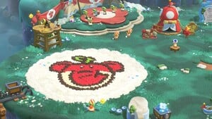 The decorations for Camp Central after using an Elephant Mario amiibo in Super Mario Bros. Wonder – Nintendo Switch 2 Edition + Meetup in Bellabel Park