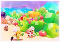 Artwork of a Luncheon Kingdom postcard from Super Mario Odyssey