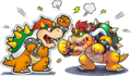 Bowser and his paper counterpart