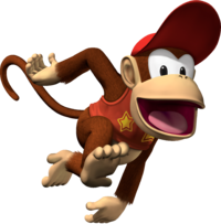 Diddy Kong from DK: Jungle Climber.