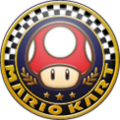 The Mushroom Cup emblem in Mario Kart 8