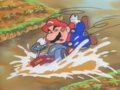 Mario's Kart crashes into a lake