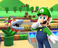 The course icon of the Reverse/Trick variant with Luigi