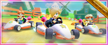 The Daikon Rocket Pack from the Amsterdam Tour in Mario Kart Tour