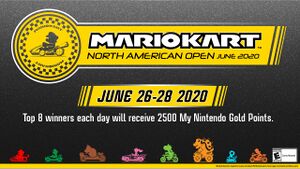 Banner for the Mario Kart North American Open June 2020