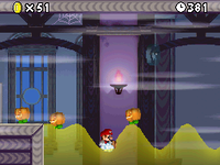 The Rippling Floor in World 7-Ghost House, from New Super Mario Bros.