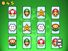 Cards available in the Memory Match minigame between 5 and 9 stars (Touch screen only)