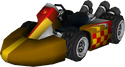 The model for Diddy Kong's Standard Kart M from Mario Kart Wii