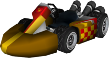 The model for Diddy Kong's Standard Kart M from Mario Kart Wii