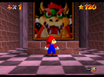 Mario entering the Bowser in the Sky