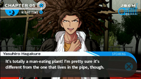 Dialogue from Danganronpa: Trigger Happy Havoc in reference to Piranha Plants.