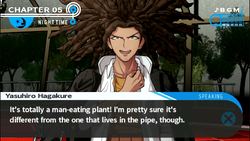 Dialogue from Danganronpa: Trigger Happy Havoc in reference to Piranha Plants.