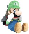 A plush of Luigi with a scared face, based on Luigi's Mansion: Dark Moon.
