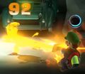 Luigi sucking up a Golden Goob