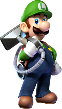 Luigi with the Poltergust 5000