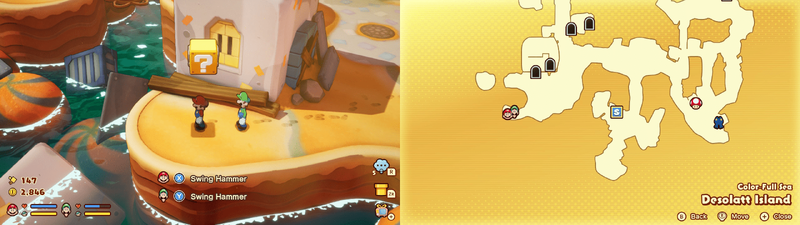 10th ? block in Desolatt Island from Mario & Luigi: Brothership