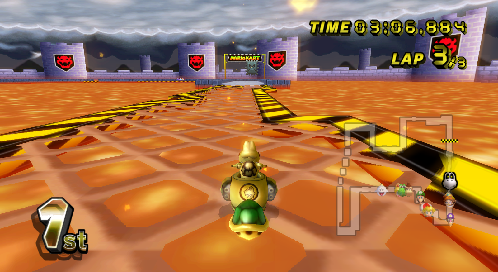 FileMKW GBA Bowser Castle 3 Finish Line.png Super Mario Wiki, the