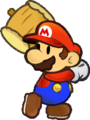 Mario using his hammer