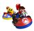 Mario and Pac-Man driving their karts